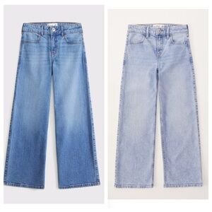 Abercrombie Kids 7/8L high rise wide leg Jean bundle